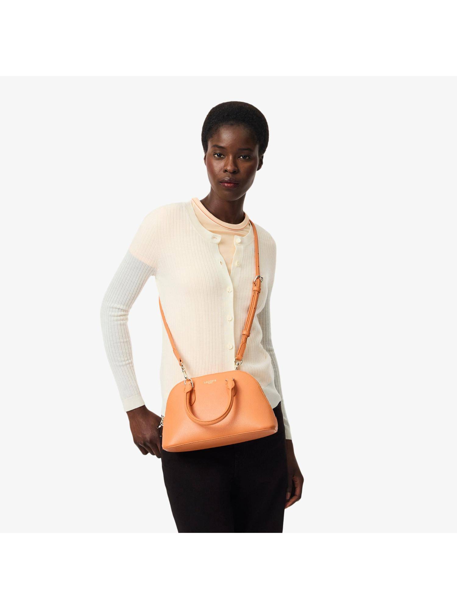 Lacoste Small Champs-elysees Bugatti Handbag With Detachable Strap - Brown