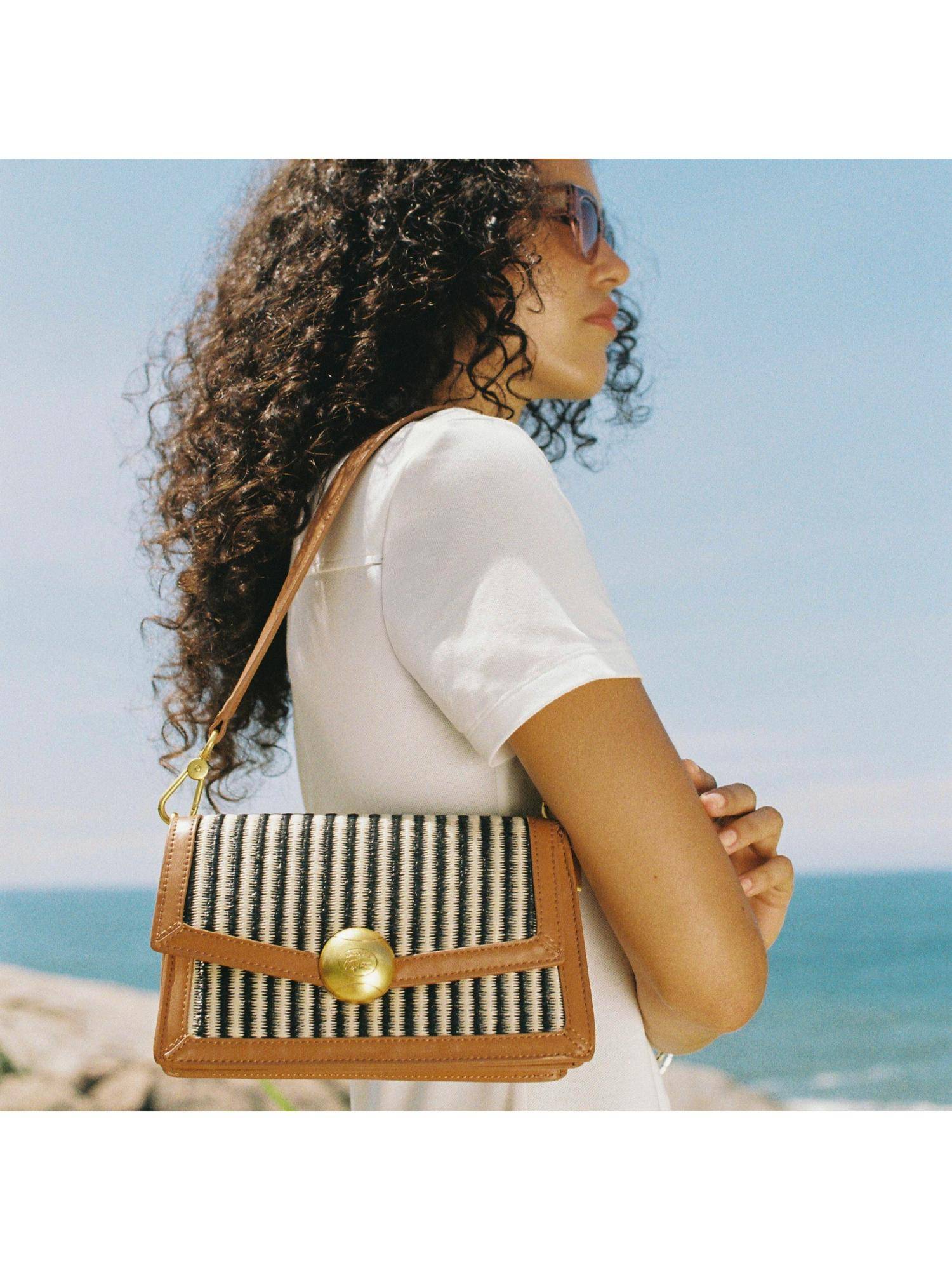 Lacoste Summer Pack Raffia Handbag With Detachable Strap