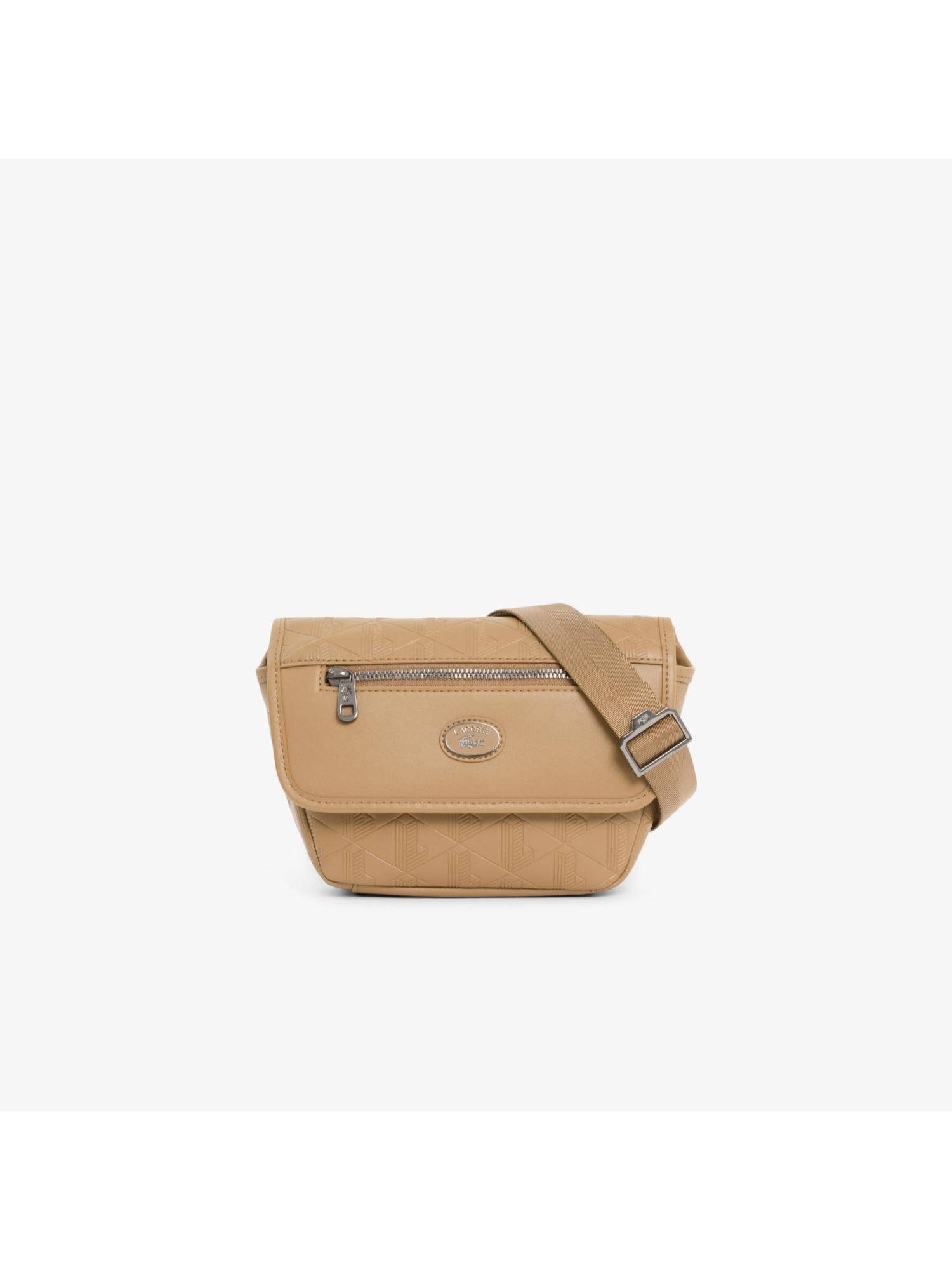 Lacoste Mini Monogram Leather Sling Bag