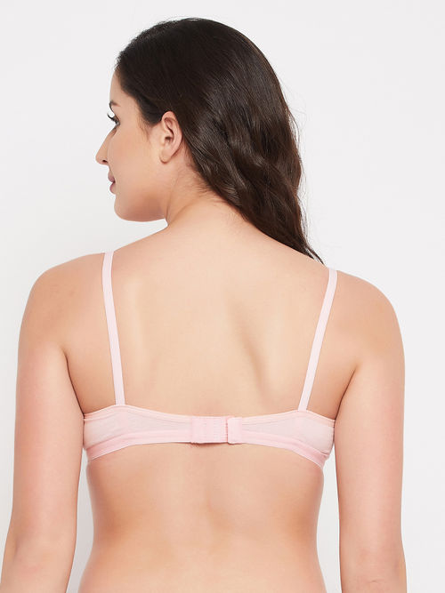 Buy Non-padded Bra With Lace Cups In Pink Online India, Best Prices, COD -  Clovia - BR0208Q14
