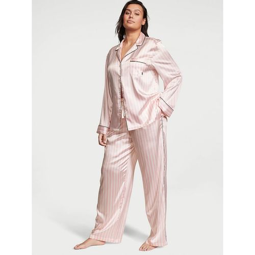 Buy Victoria's Secret Pink Satin Long Shirt Pyjama (Set of 2) Online