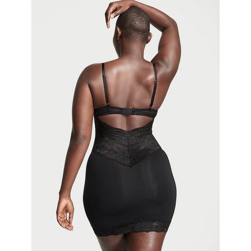 Victoria's Secret Black Modal And Lace Mini Slip Dress (M)