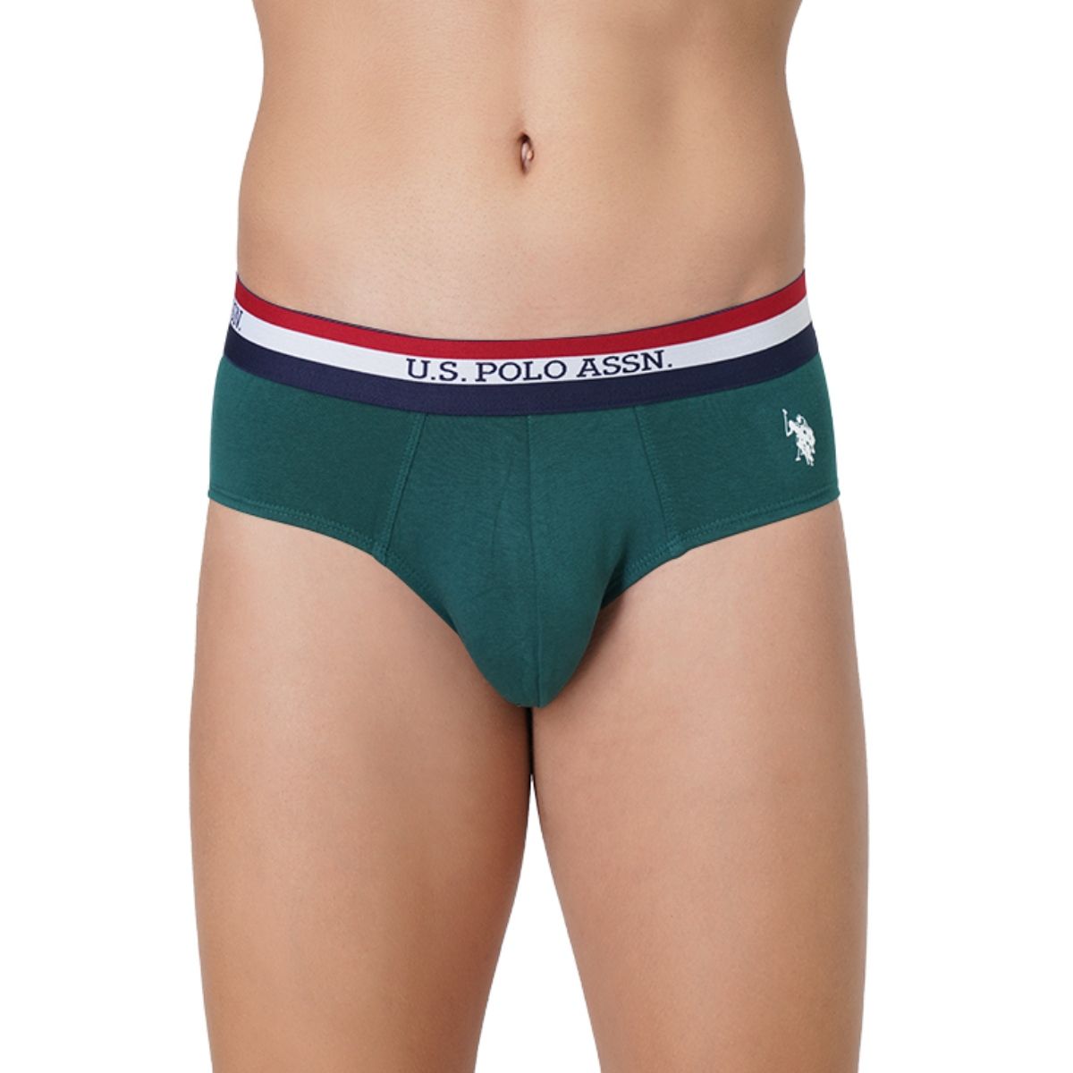 Buy U.S. POLO ASSN. Mens Solid Cotton Mid Rise Briefs Multi Color