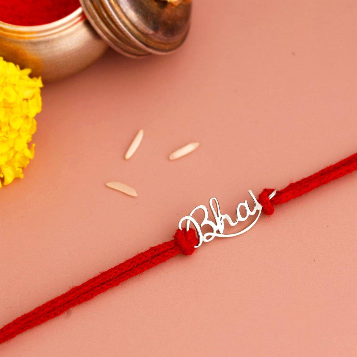 KuberBox Bhai 925 Sterling Silver Rakhi Cum Pendant