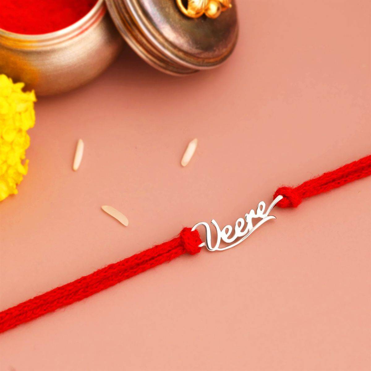 KuberBox Veere 925 Sterling Silver Rakhi Cum Pendant
