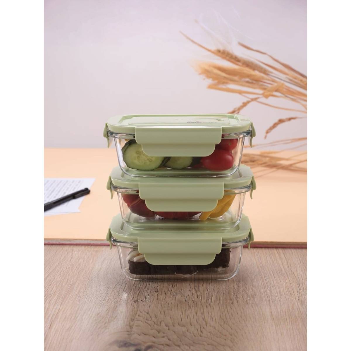 the better HOME Borosilicate Food Containers (Pack of 3)
