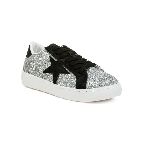 Buy London Rag Glitter Star Chunky Silver Sneakers Online