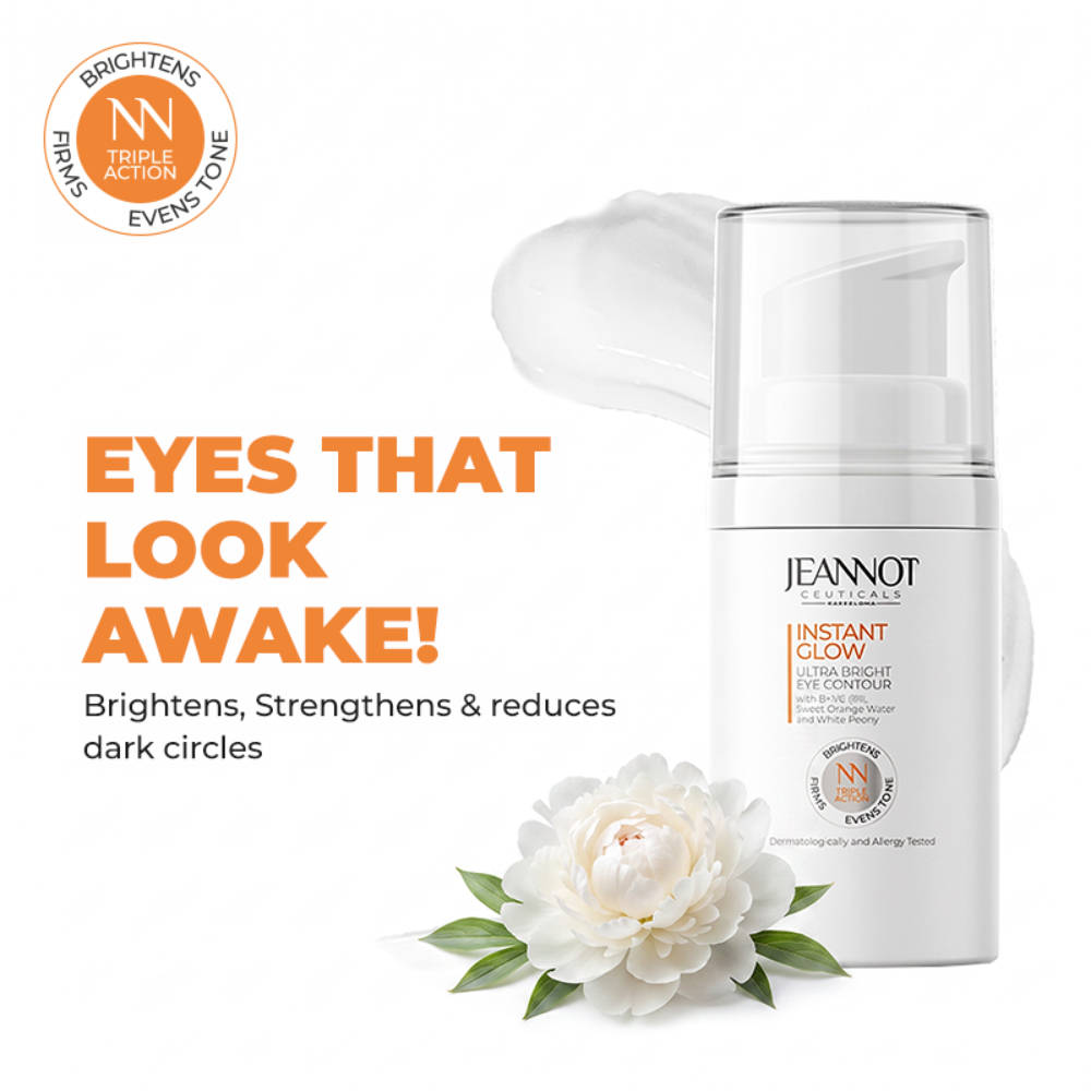 Jeannot Ceuticals Ultra Bright Eye Contour, Brightening Under Eye Cream for Dark Circles