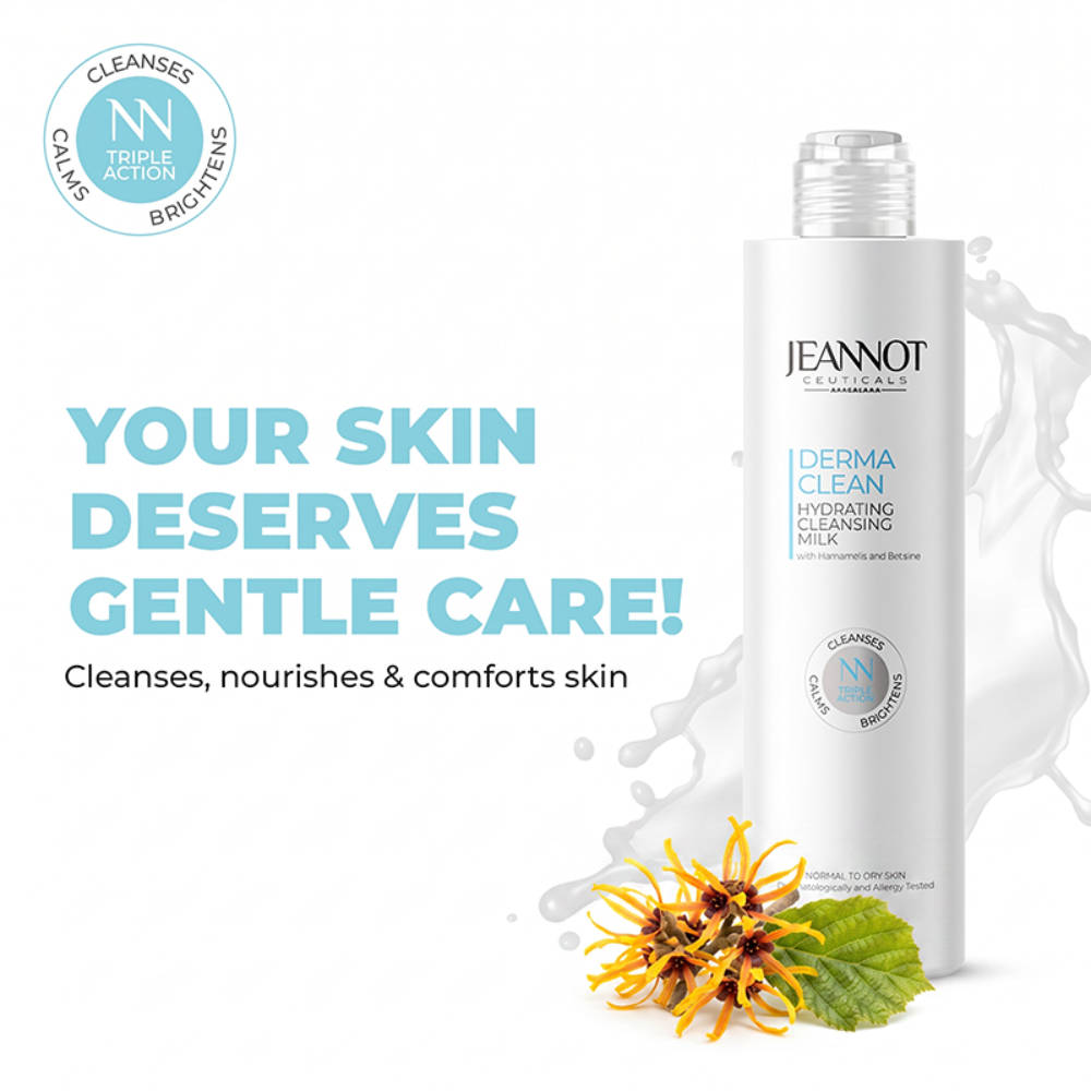 Jeannot Ceuticals Hydrating Cleansing Milk, Gentle Milk Cleanser for Dry & Sensitive Skin