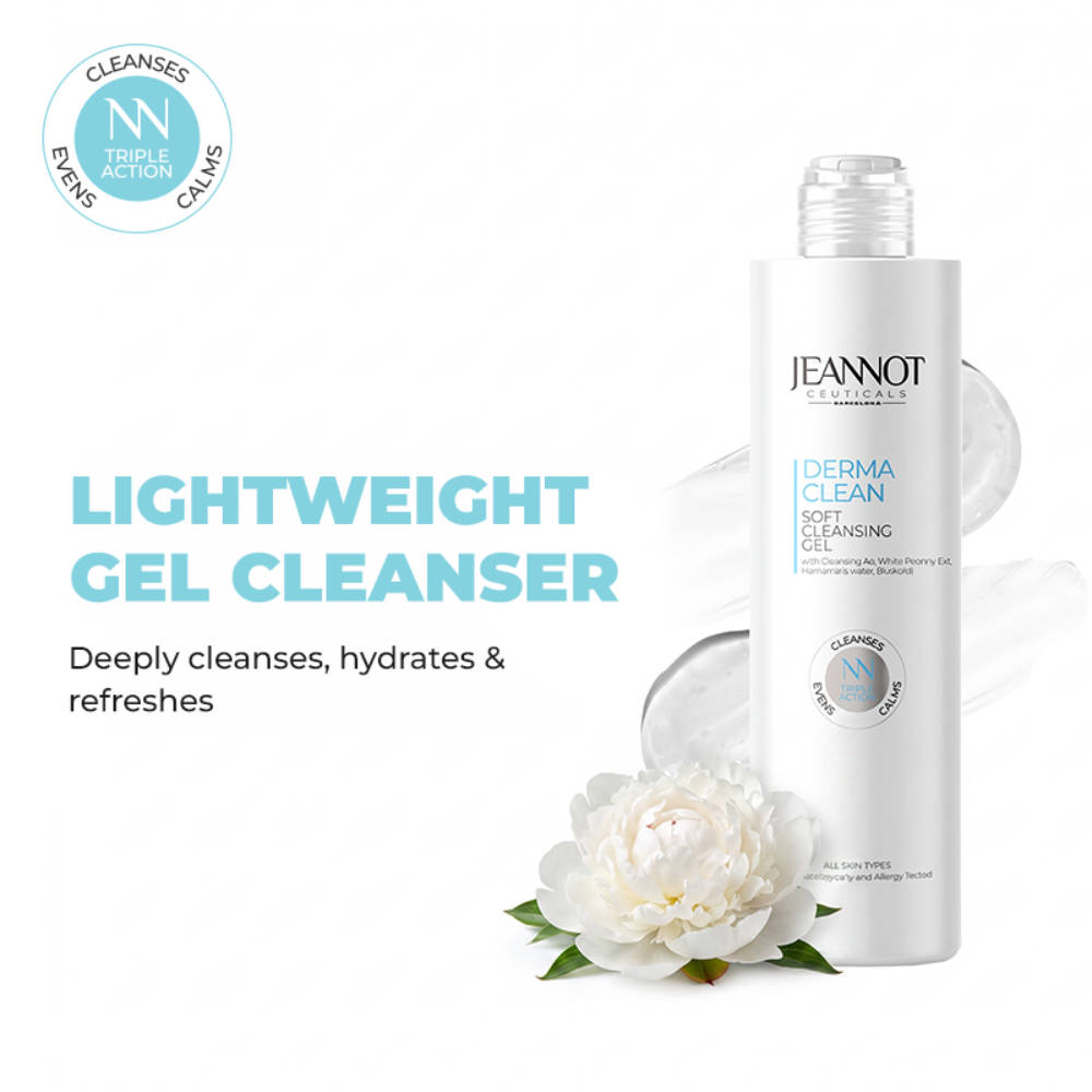 Jeannot Ceuticals Soft Cleansing Gel, Oil-Free Face Wash, Suitable for All Skin Types