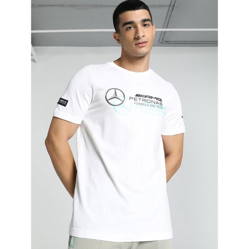 Buy Puma Mercedes Amg Petronas F1 Logo Mens White T-Shirt Online