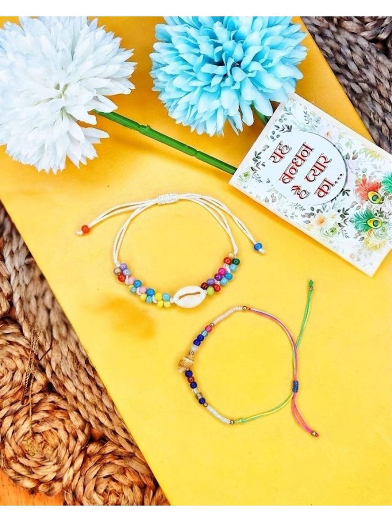 NVR Artificial Beads Thread Rakhis (Pack of 2)
