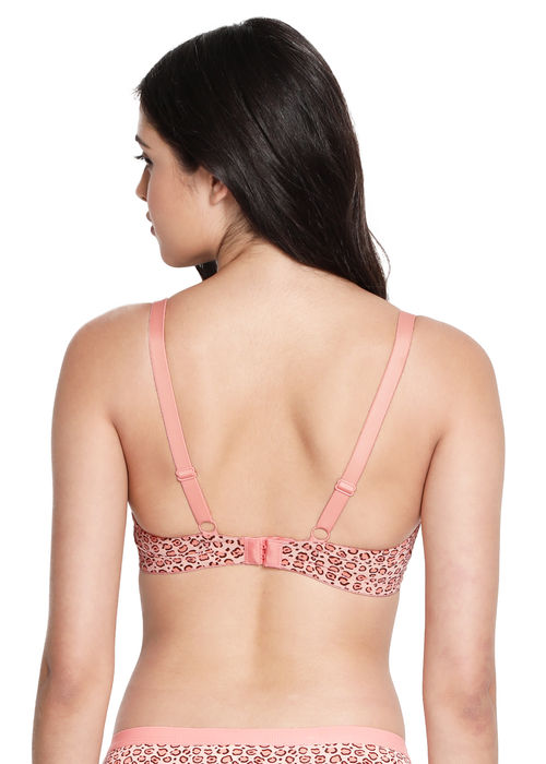 Buy Taabu Salmon Peach Padded Wirefree Striped Cotton Bra online In India @  Shyaway