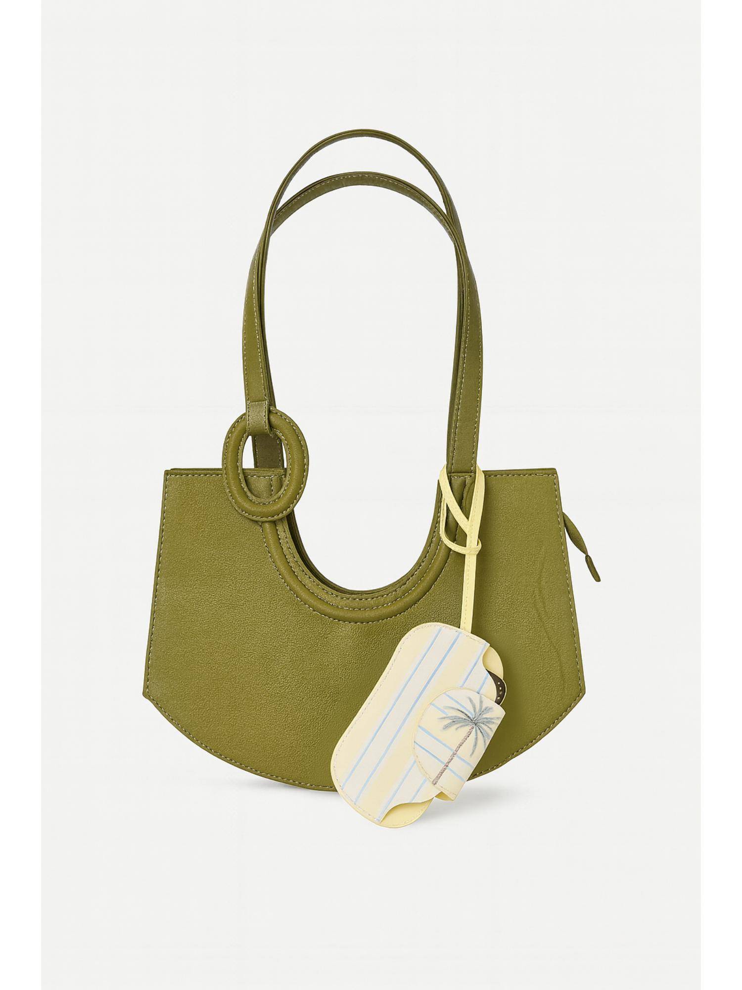 Tann Trim Yellow Pu Bags Charms