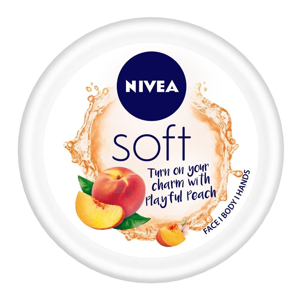 Nivea Soft Light Moisturizer Cream Playful Peach For Hands And Body - 200 Ml