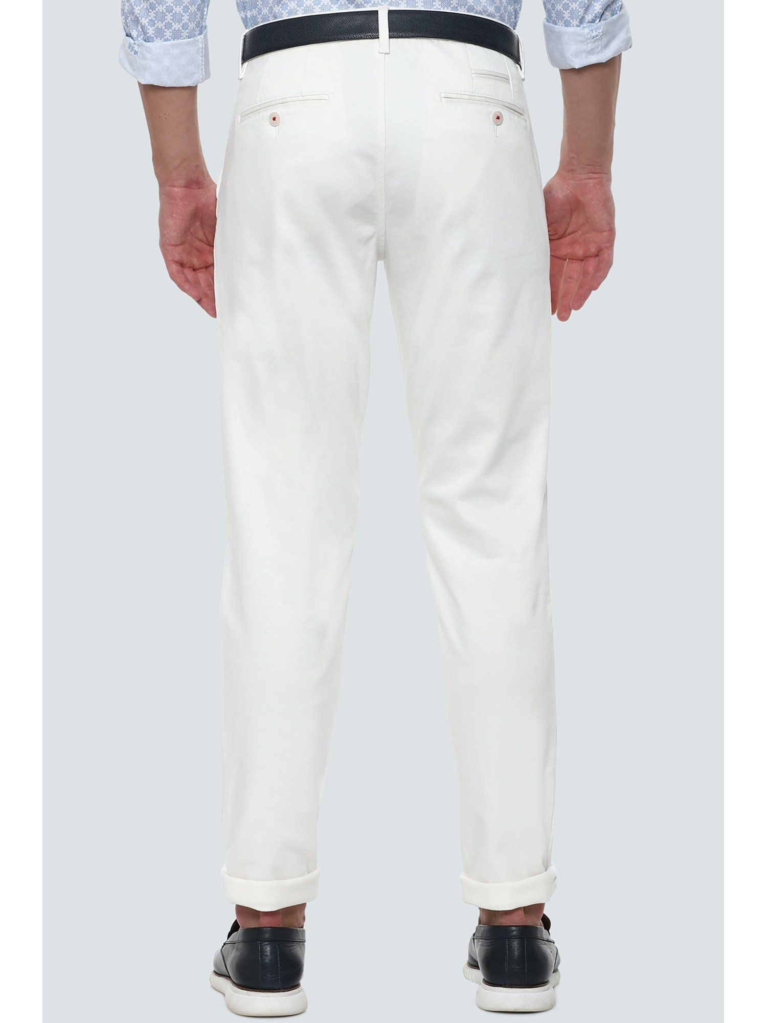 Buy Louis Philippe Sport Blue Cotton Slim Fit Trousers for Mens Online @  Tata CLiQ