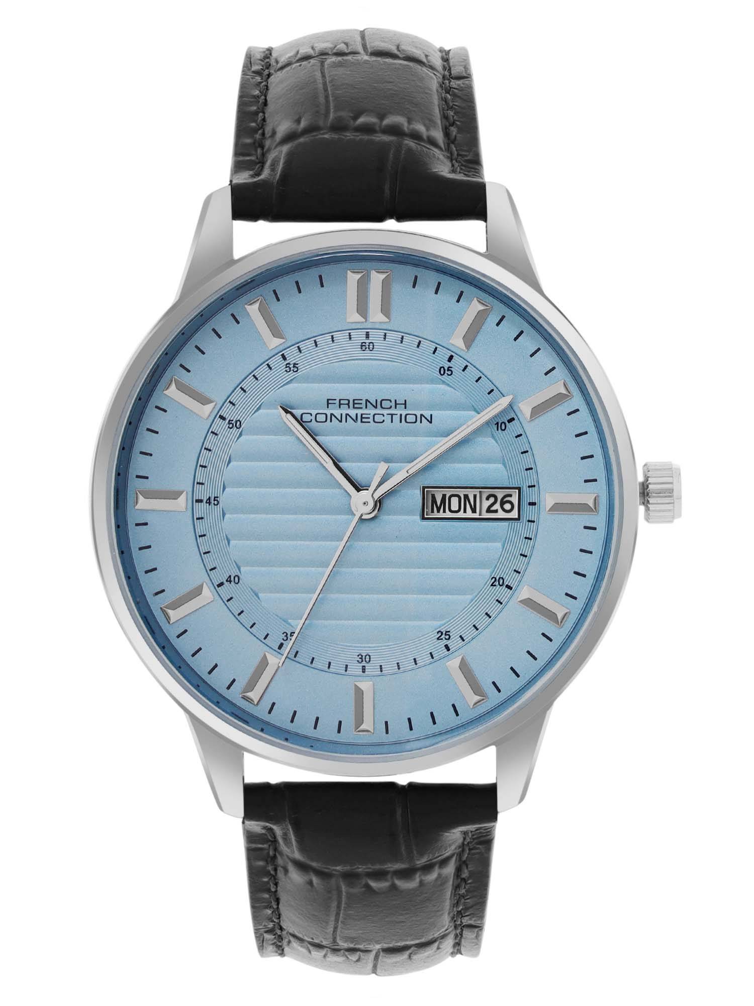 French Connection Men Sky Blue Dial Analog Day Date Watch - FCN0123BL (M)
