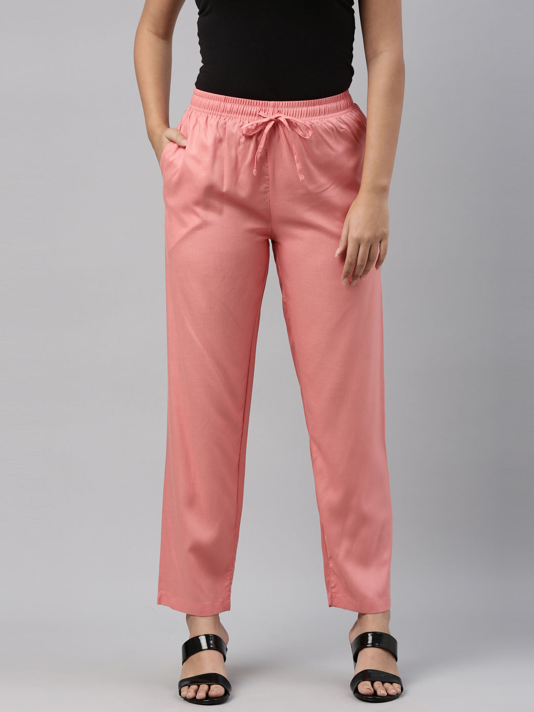 Buy Peach Trousers & Pants for Women by Pridewear Online | Ajio.com