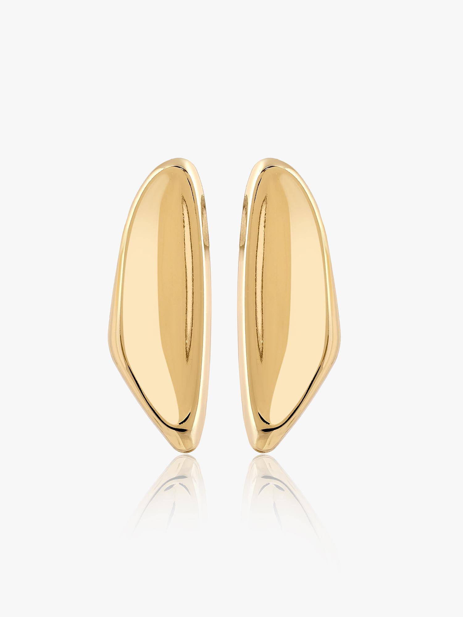 Kazo Gold Aureon Abstract Metallic Earrings