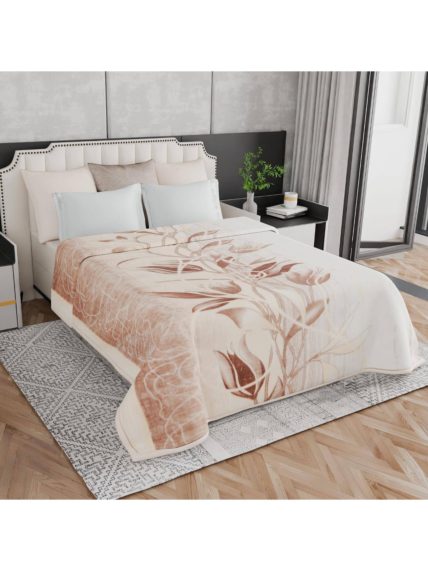 Signature Double Bed All Weather Blanket - Brown
