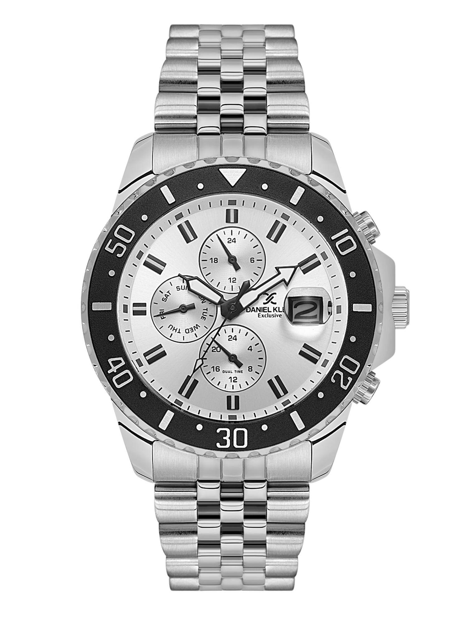 Daniel Klein Womens Chronograph Silver Dial Watch - DK.1.14243-1 (M)