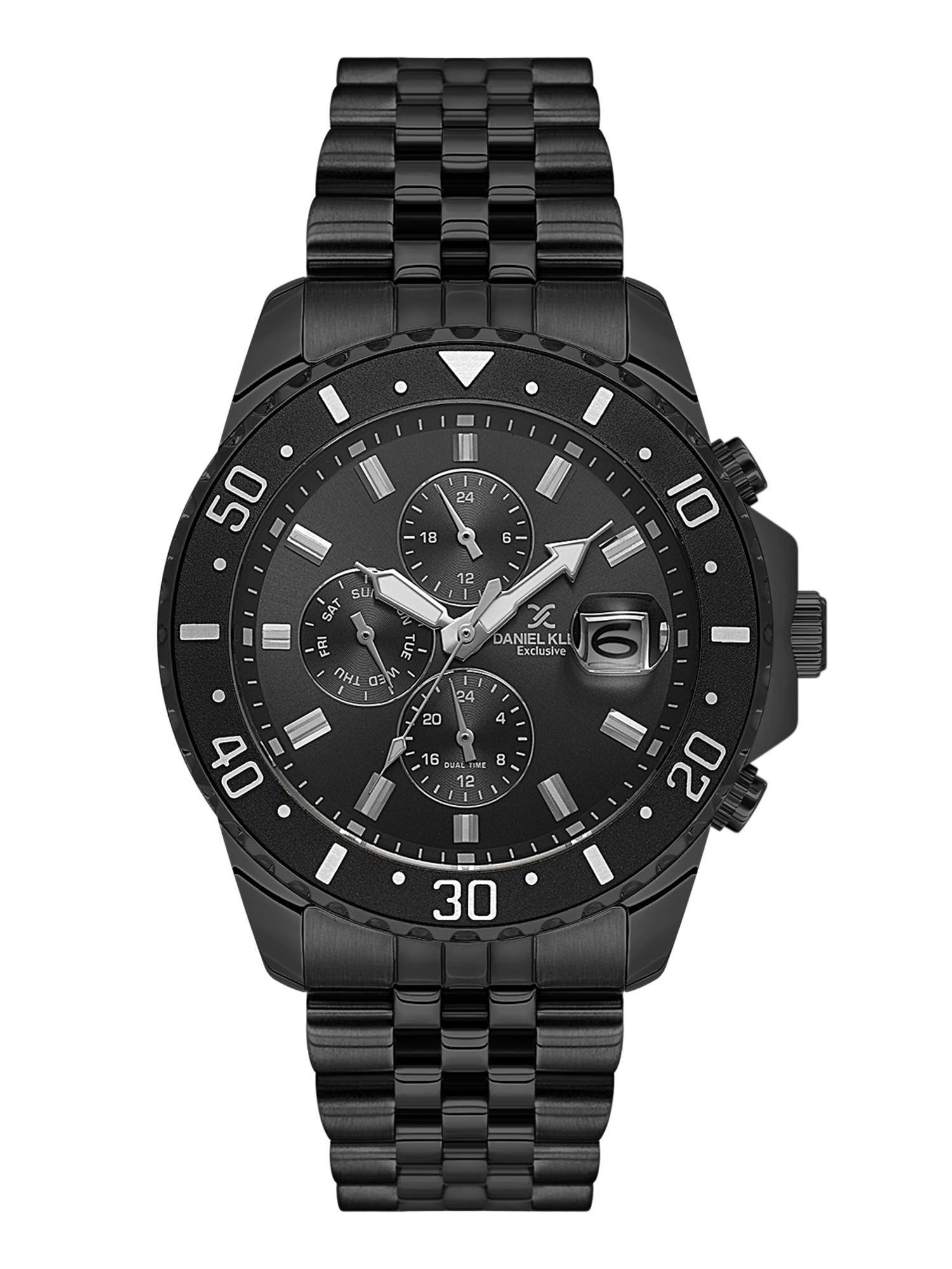 Daniel Klein Womens Chronograph Black Dial Watch - DK.1.14243-5 (M)