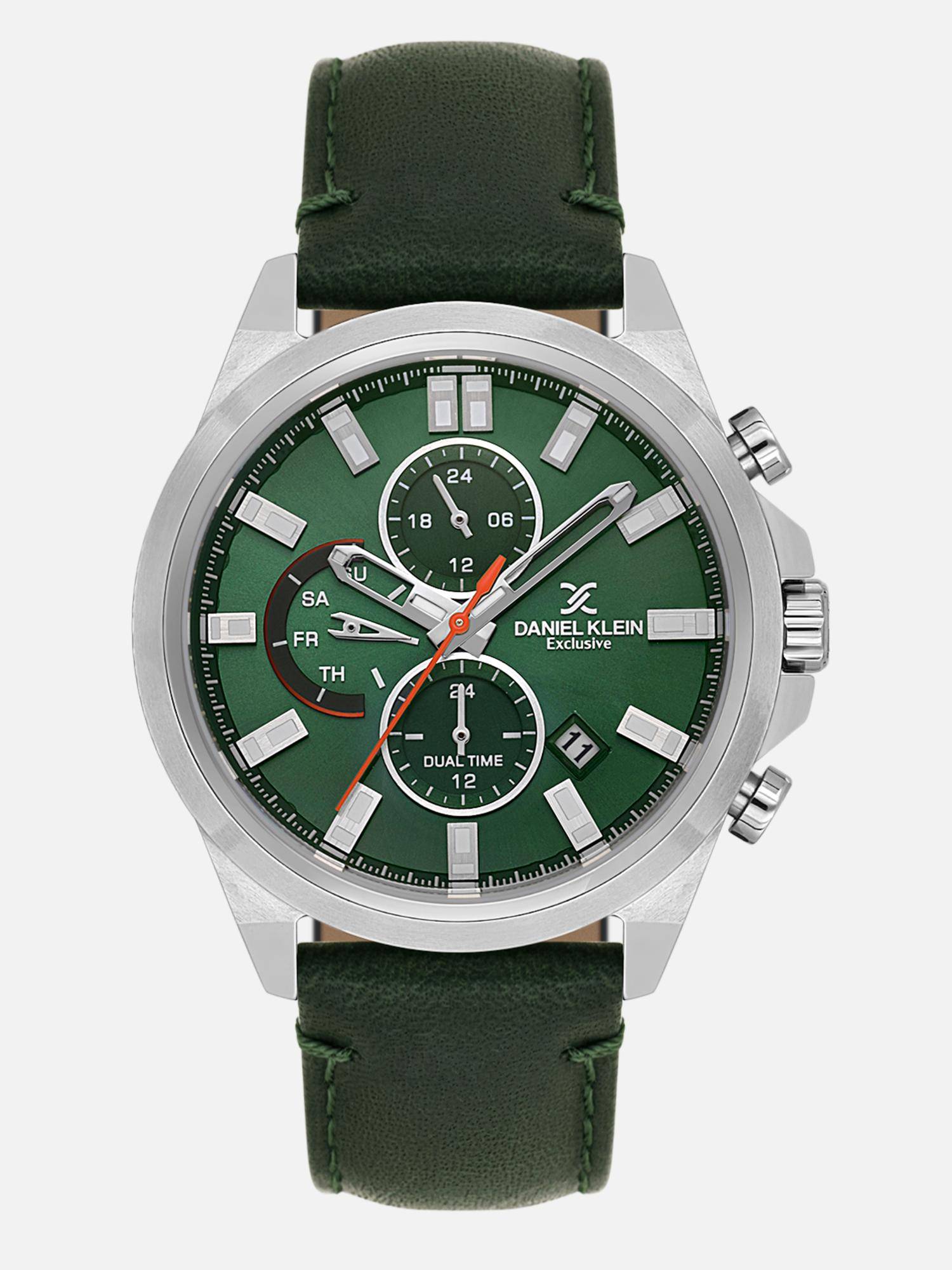 Daniel Klein Womens Chronograph Green Dial Watch - DK.1.14244-3 (M)