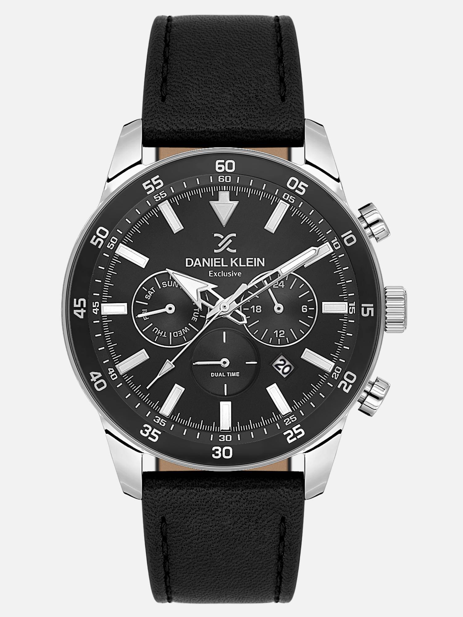 Daniel Klein Womens Chronograph Black Dial Watch - DK.1.14255-1 (M)