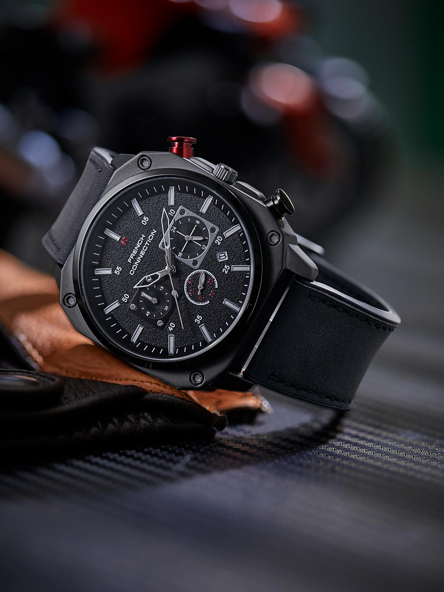Buy French Connection Chronexis Mens Black Multi-Function