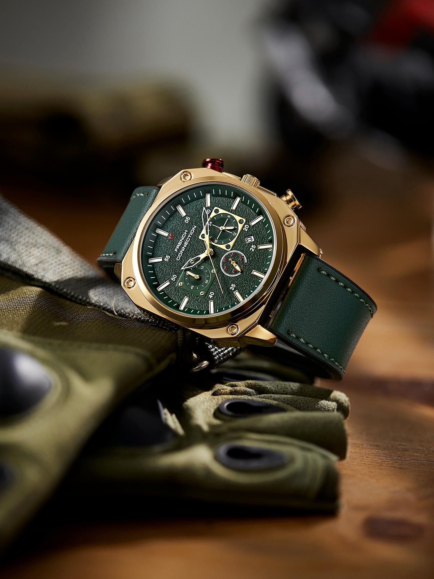 Buy French Connection Chronexis Mens Green Multi-Function