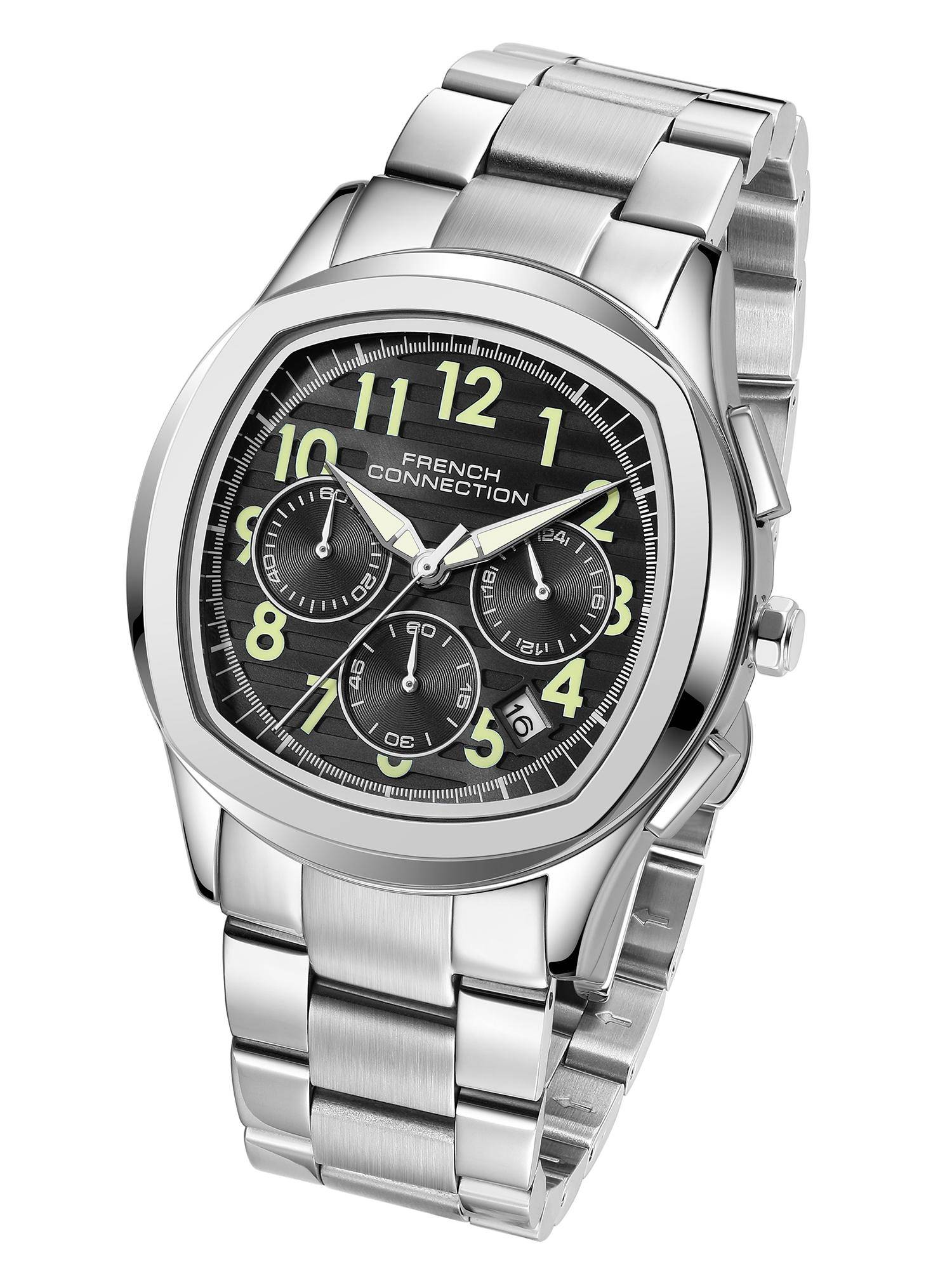 French Connection Megachron Mens Chronograph Premium Black Dial Watch - FCD5SM (M)