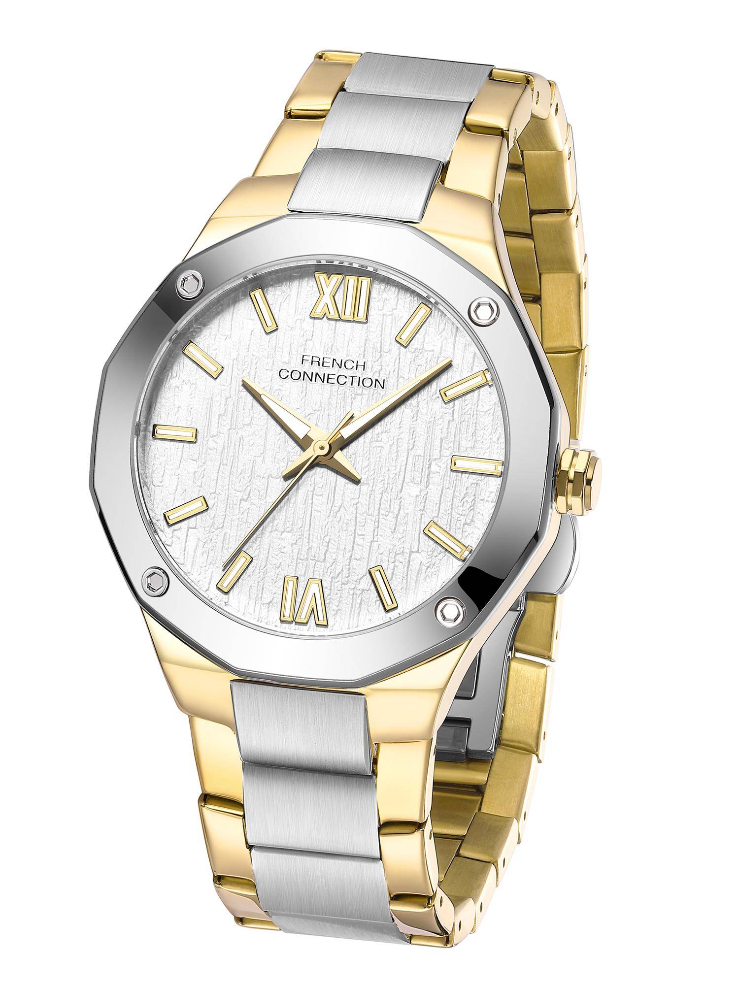 French Connection Mens Roman Imperial Silver Round Dial 3 Hands Watch - FCU15STM (M)