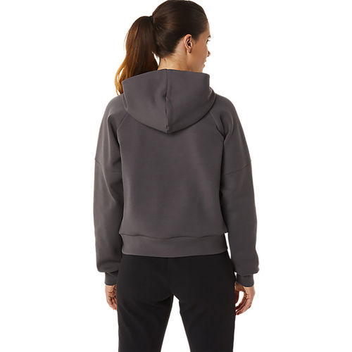Asics Hoodie Womens ASICS Tech Knit Pullover Grey Women's Hoodie (XS)