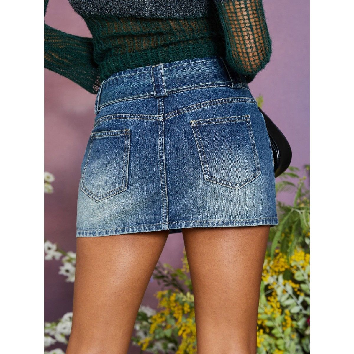 新品未使用 HOLIDAY DAMAGE DENIM MINI SKIRT 1 Buy Cider Denim Zip Up Belted Mini Skirt (Set of 2) Online