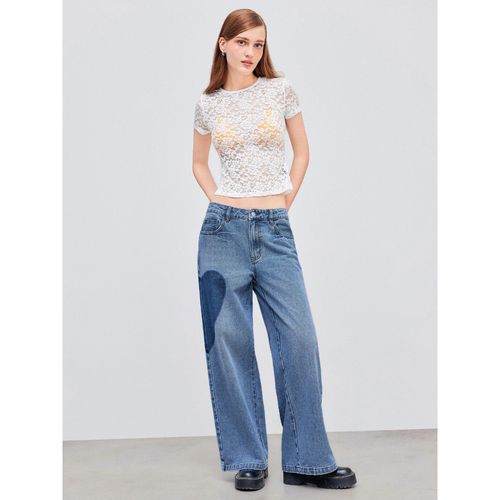 Buy Cider Denim Low Rise Heart Graphic Baggy Jeans Online