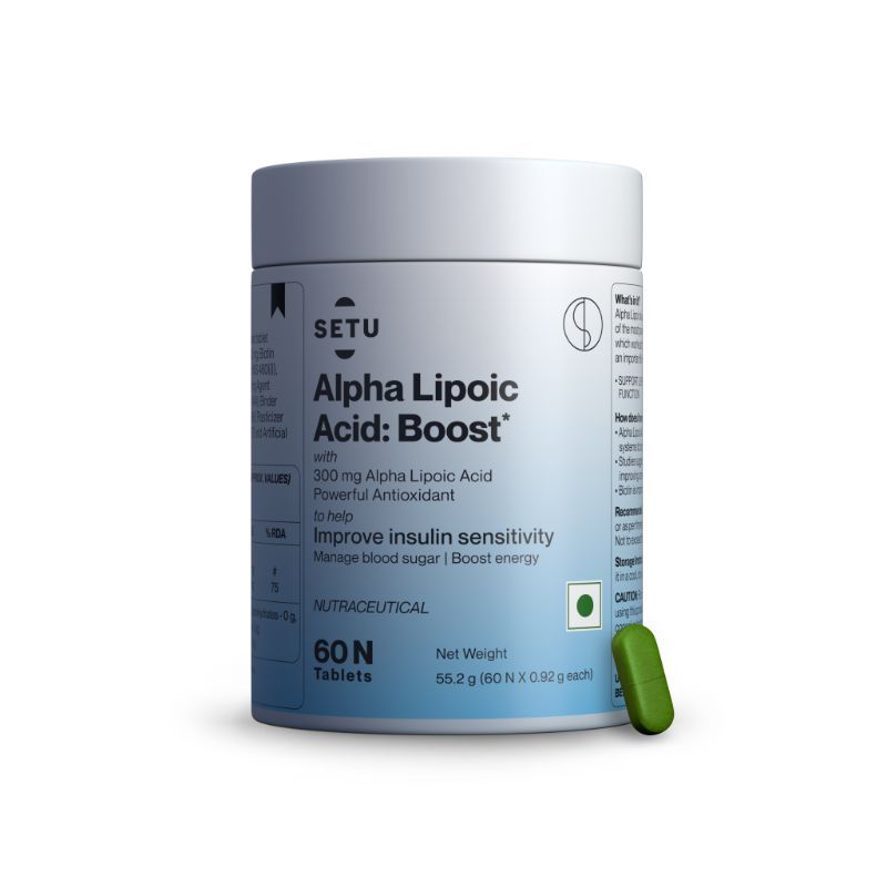 Setu Alpha Lipoic Acid 300 mg-Boosts Liver Function & Energy Levels-Healthy Blood Sugar-Antioxidant