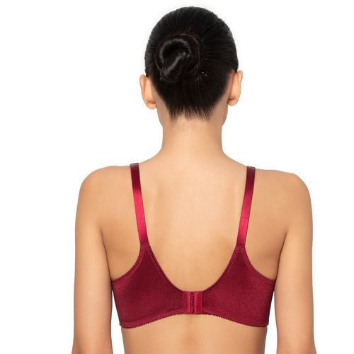 Buy Triumph Jolly Fit Deluxe Mature Wireless Non-Padded Comfort Full  Coverage Big-Cup Bra - Red Online