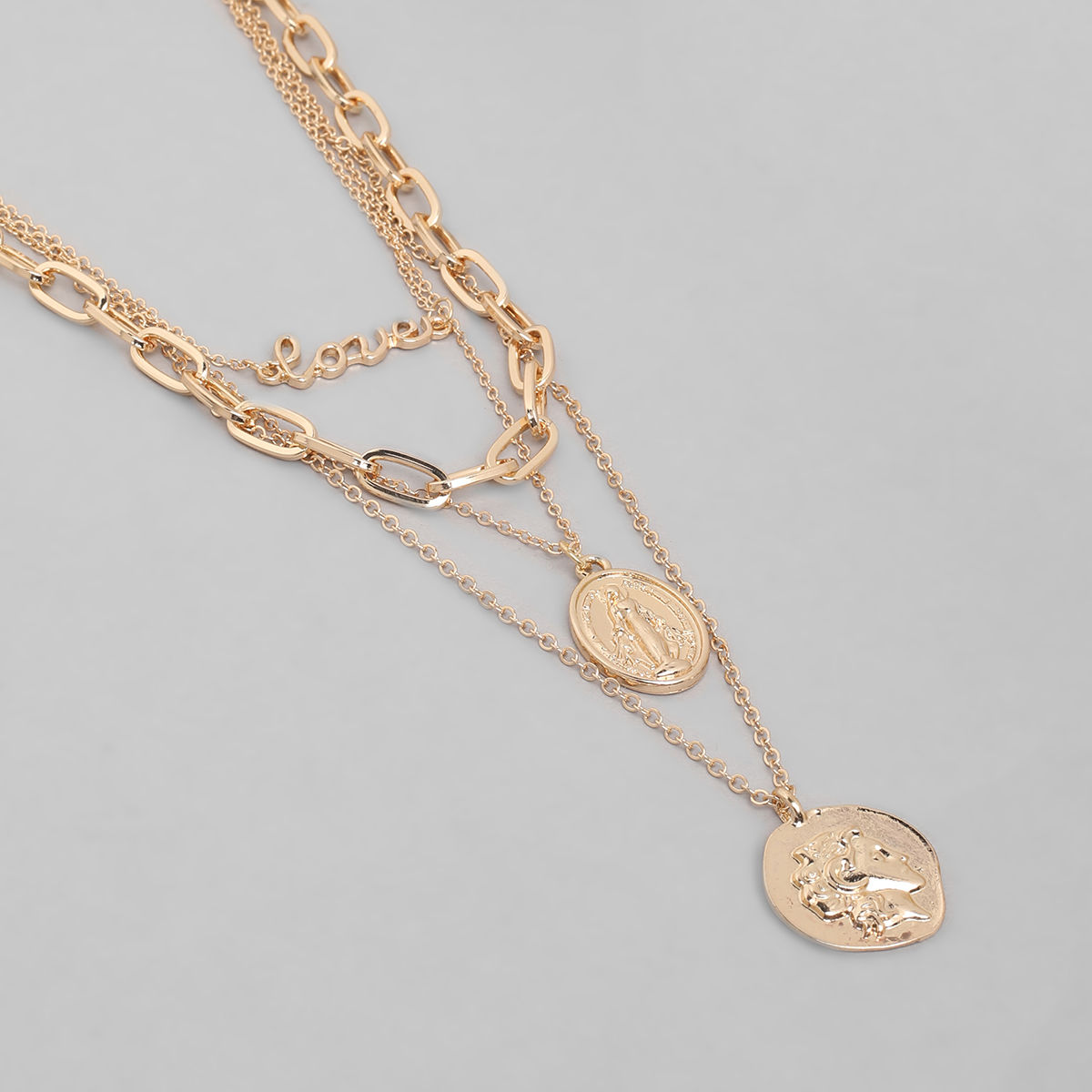 Mondano By Nykaa Fashion Tug Of Love Layered Necklace: Buy Mondano 