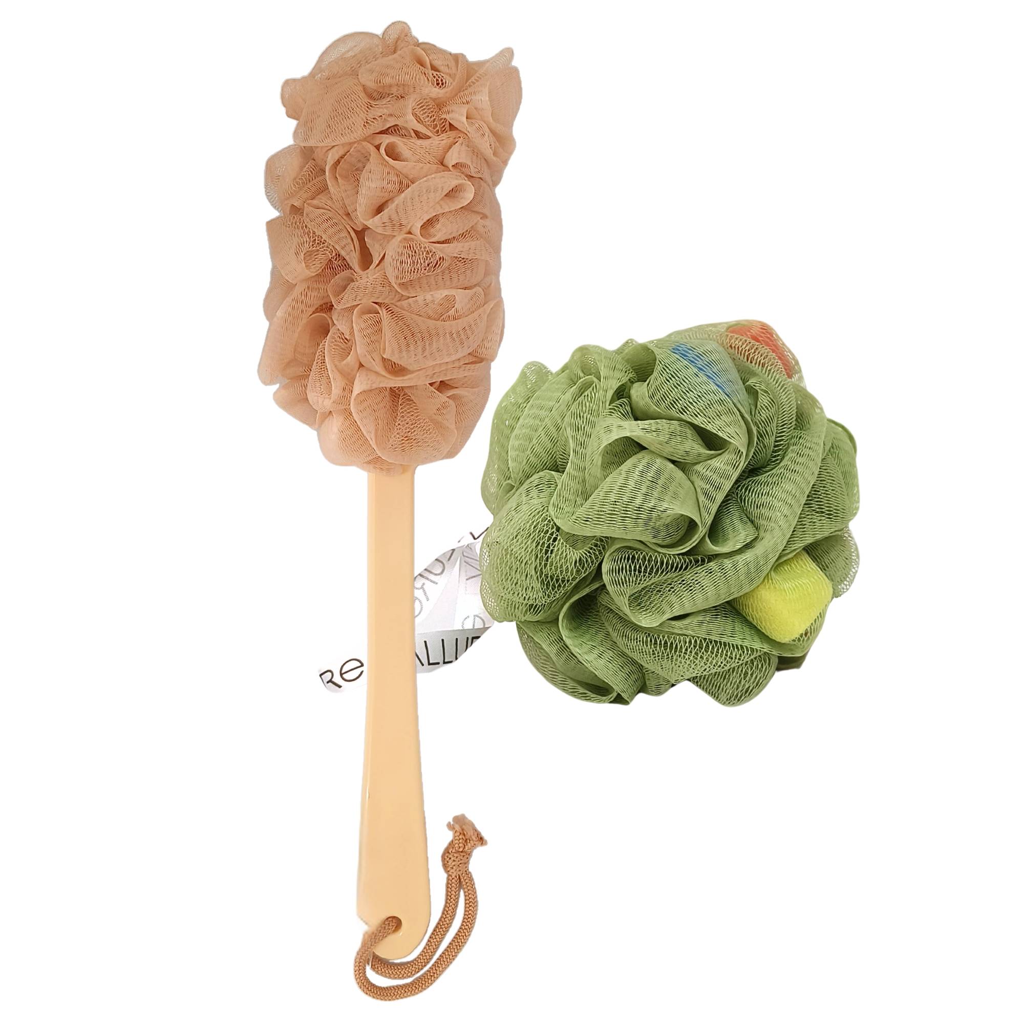 Allure Bath Brush & Loofah Sponge Set (1N)