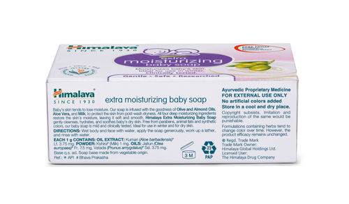 Himalaya Baby Care Extra Moisturizing Baby Soap Buy Himalaya Baby Care Extra Moisturizing Baby Soap Online At Best Price In India Nykaa