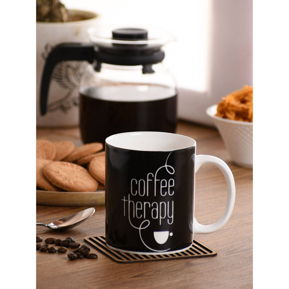CLAY CRAFT Fine Ceramic Milk Mug, 2Pc, 340ml