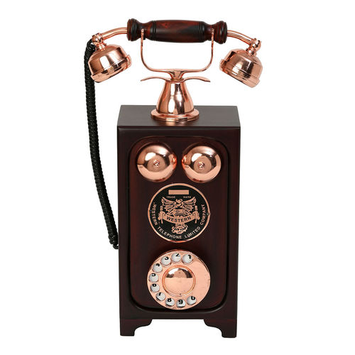 Buy Decor Antique Vintage Handcrafted Wall Hanging Telephone Fully