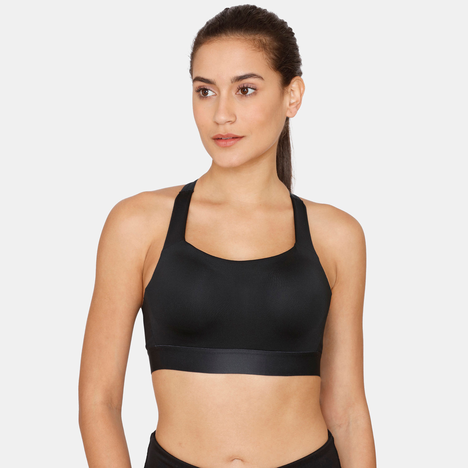 Zivame Zelocity High Impact Sports Bra - Black Reviews Online