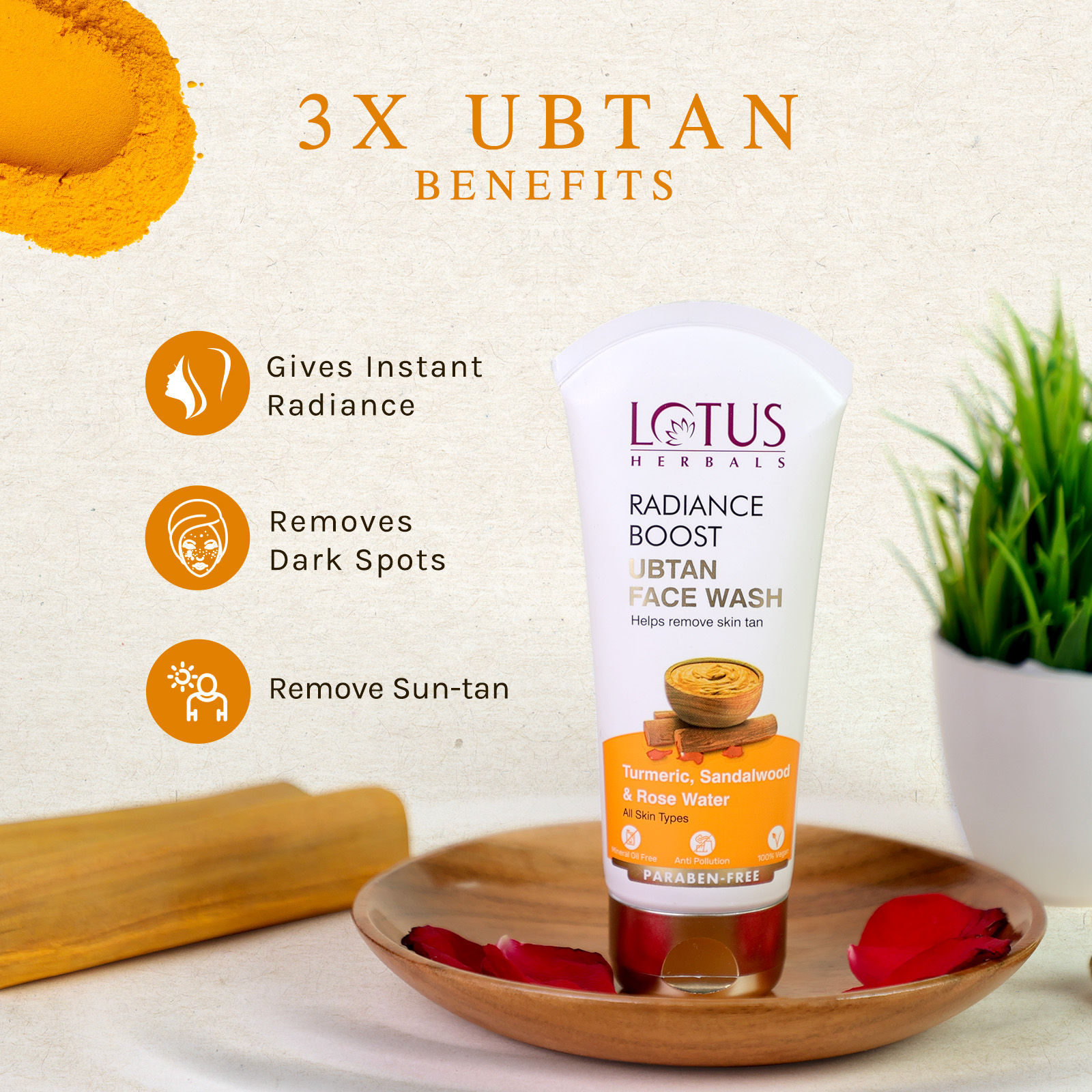 Lotus Herbals Radiance Boost Ubtan Face Wash Buy Lotus Herbals