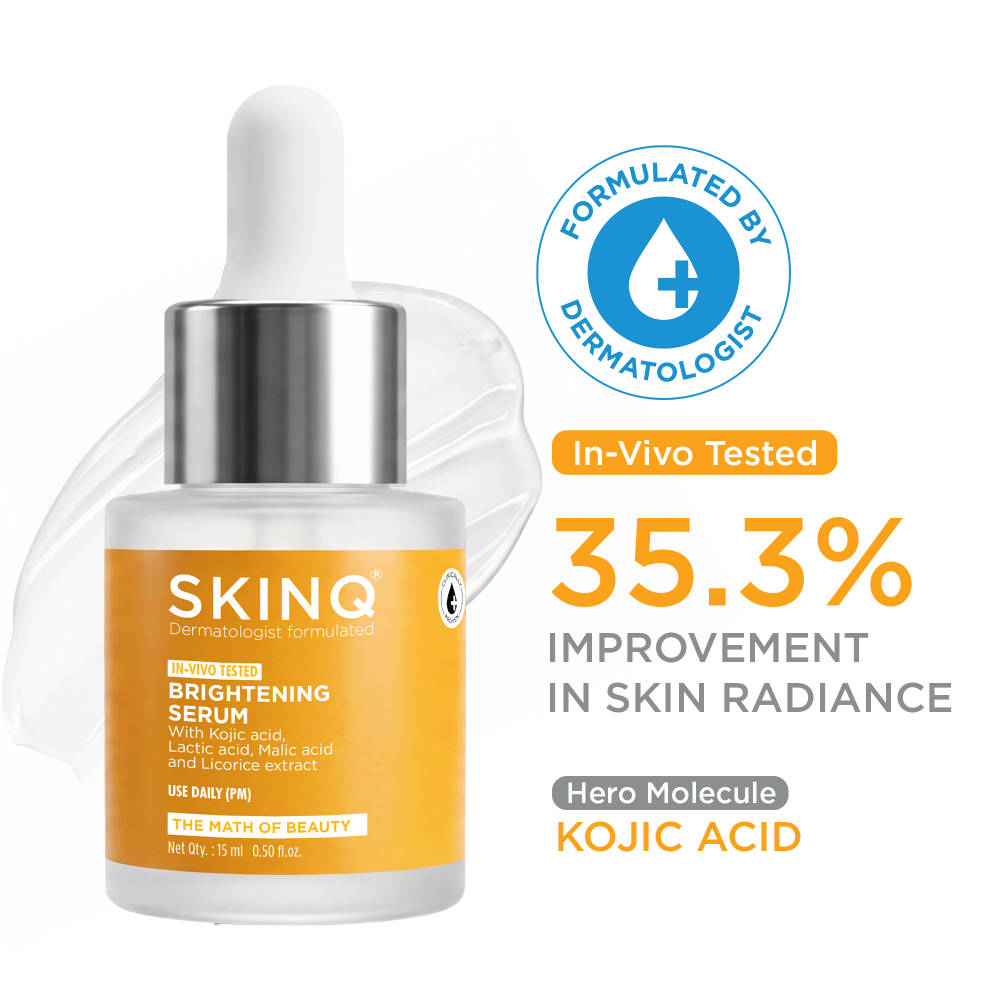 SKINQ Detan Brightening Face Serum for Pigmentation & Dark Spots, Repairs Sun-Damaged Skin