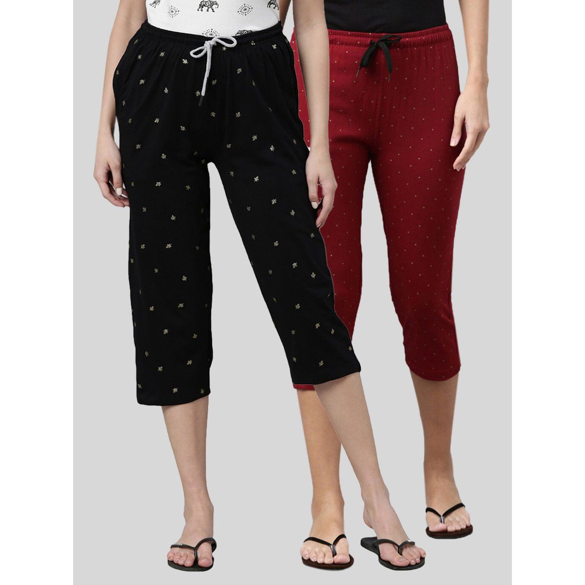 Women's black cotton on sale capris