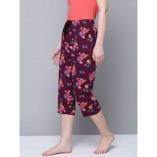 Buy Kryptic Women Printed Regular Fit Cotton Capris (Pack of 2) online