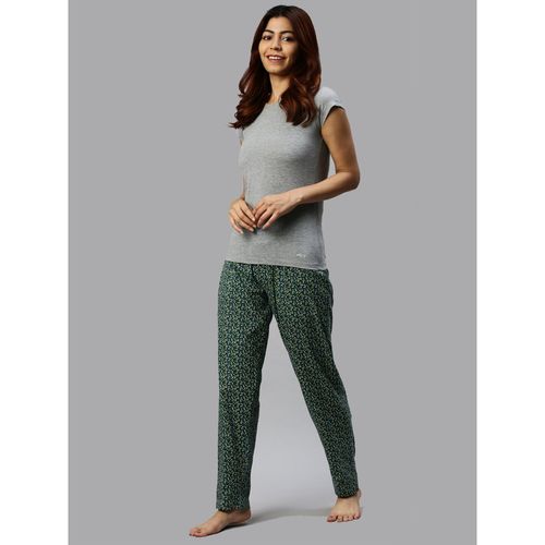 Buy Kryptic Women Printed Pure Cotton Lounge Pants (Pack of 2) Online