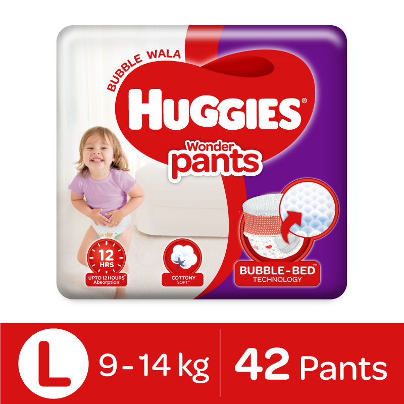 Huggies Wonder Pants - Large Size Diapers Combo - Pack Of 2