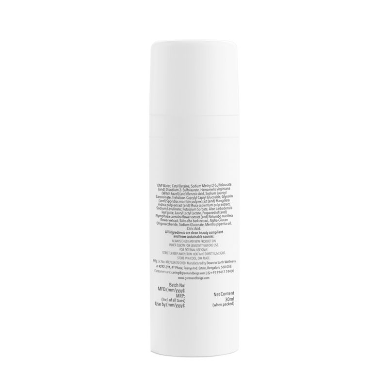 GREEN AND BEIGE Clearity Bha Pore Clarifying Face Cleanser: Buy GREEN ...